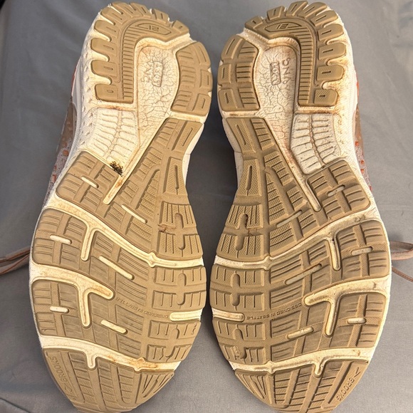 Women's Brooks Adrenaline 21 Athletic Sneakers - Gray and Copper - Picture 4 of 9